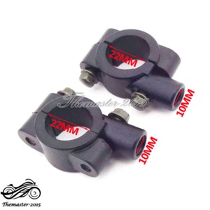 Soporte de montaje de espejo de 10 mm abrazadera de soporte para manillar de 7/8" ATV motocicleta - Imagen 1 de 6
