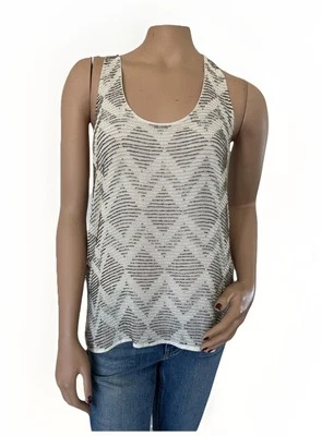 Joie Valdes Porcelain Heavily Beaded Tank Top Blouse Size S New With Flaws READ* - Image 1 of 4