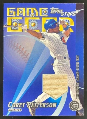 Corey Patterson 2001 Topps Stars RC Game Gear Bat Relic #TSR-CP Cubs - Image 1 of 4