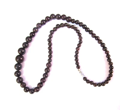 天然石榴石珠项链 5*11 毫米 18 英寸 — 第 1/4 张图片