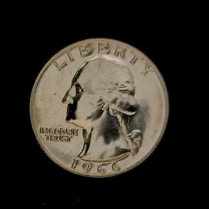 1966-P BU Proof-like Washington Quarter from SMS Golden Toning ~ Free Shipping! - Picture 1 of 5