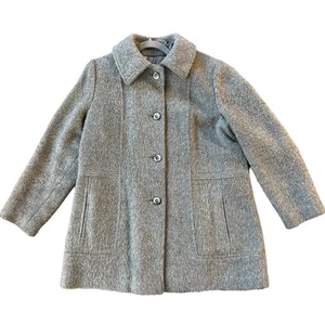 Vintage New England Mackintosh Grey Peacoat Union Made 12 Women - Picture 1 of 8