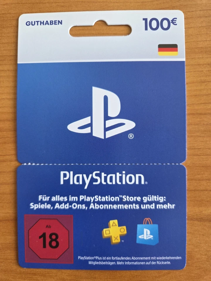 100€ PSN [DE] Playstation Network Guthaben Code 100 Euro PS5 PS4   SOFORTVERSAND - Bild 1 von 1