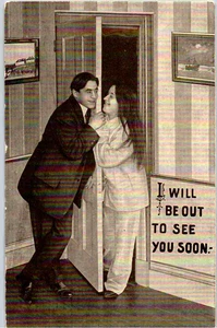 Romance - I will be out to see you soon. - Man and Woman - in 1911 - Picture 1 of 2