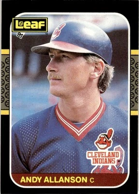 1987 Leaf Andy Allanson Rookie Cleveland Indians #102 - Image 1 of 2