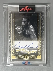 LENNOX LEWIS 💎 LEAF “CLEAR” ✨1-OF-1✨ AUTHENTIC AUTOGRAPHED CARD!!! - Picture 1 of 3