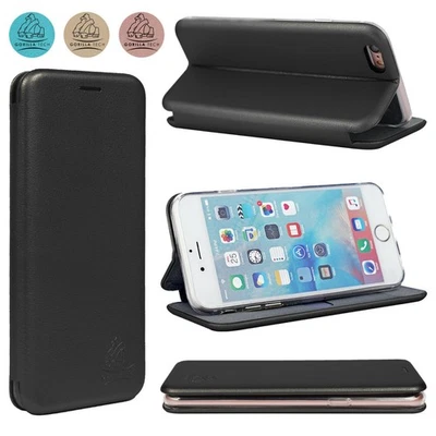 For iPhone 11 X 8 7 Plus SLIM Luxury Leather Back Ultra Thin Soft Case Cover - Image 1 of 4