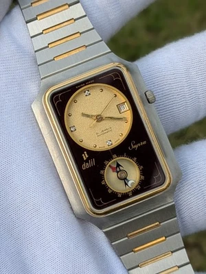 Rare Vintage Dalil Supra Islamic Compass automatic Brown Swiss Made  Watche - Image 1 of 4