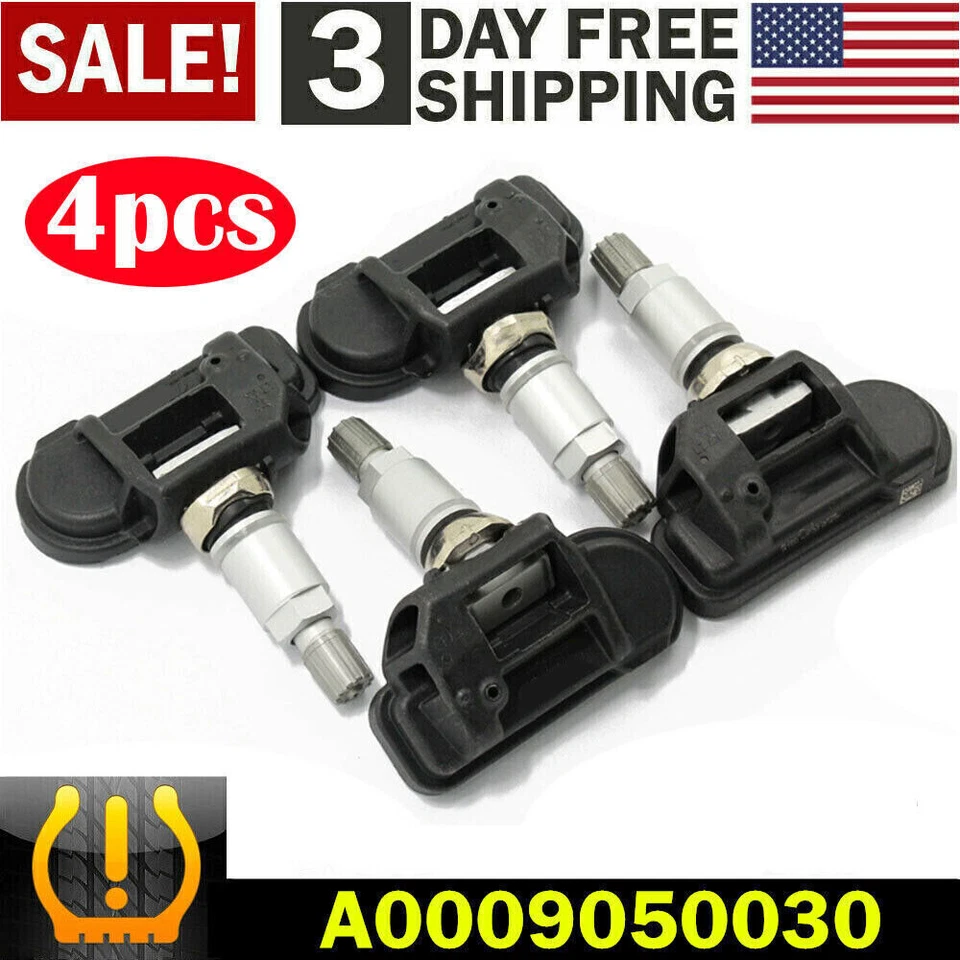 4pcs OEM A0009050030 TPMS Tire Pressure Monitoring Sensors for Benz C300 - Image 1 of 4