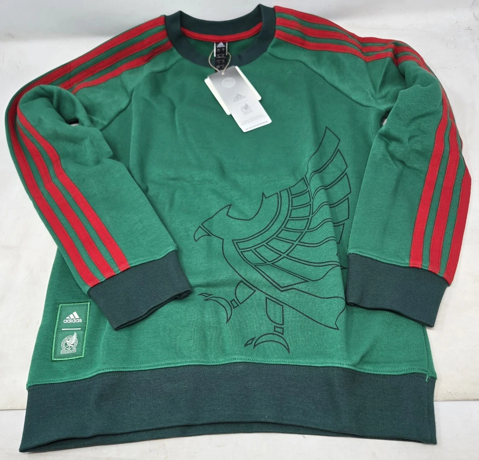 Nueva Camiseta Adidas México Manga Larga Juvenil Talla Pequeña Con Etiquetas Fútbol Fútbol Foto 1 de 4
