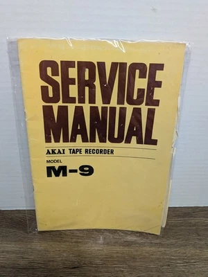Akai M-9 Tape Recorder Service Manual Genuine Original Paperwork Vintage  - Image 1 of 2
