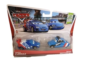 Disney Cars Race Team Raoul CaRoule Bruno Motoreau Cars NEW - Picture 1 of 3