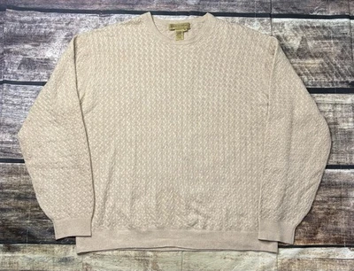 Tricots St Raphael Sweater Mens XL Silk Cashmere Cable Knit Beige Pullover - Image 1 of 4
