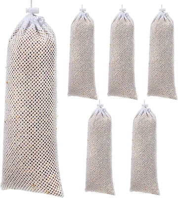 6 Pieces Finch Sock Feeder Thistle Socks Bird Feeder Instant Seed Sack for Outdo - Image 1 of 4