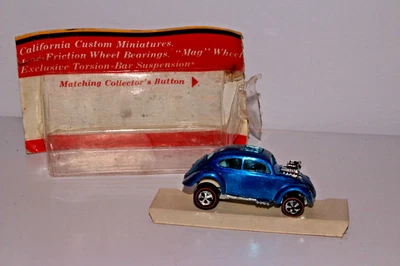 HOT WHEELS REDLINE CUSTOM VOLKSWAGEN, BLUE, HONG KONG, EXCELLENT, BLISTER PULL - Image 1 of 4