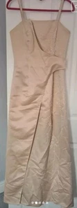 Toffee Long Silky Prom Or Bridesmaid Dress - Picture 1 of 5