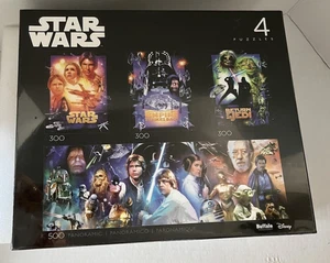 Star Wars 4 Jigsaw Puzzles New Sealed - Picture 1 of 4
