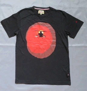 Joe Browns Graphic T-Shirt Mens Size M Helicopter Graphic Black Cotton - Picture 1 of 10
