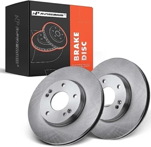 A-Premium Front Disc Brake Rotors Set Compatible with Kia Soul 2014-2019 Forte/F - Picture 1 of 2