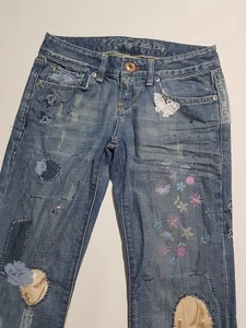 Womens Blue Denim LTB By LITTLE BIG Jeans Size 27 Slight Curve Bootcut - Picture 1 of 13