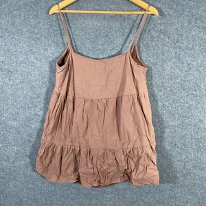 Dazie Dress Womens 8 Brown Mini Evening Formal Coastal Festival Tiered Flowy 6S - Picture 1 of 12