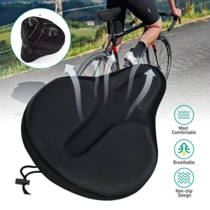 Breites Fahrradsitzkissen Gel gepolsterter Fahrradsitzbezug für Herren & Damen Komfortbezug - Bild 1 von 15