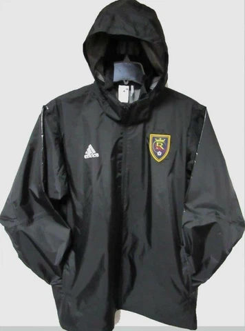 Real Salt Lake Men's Size 2XL Adidas Climastorm Windbreaker Jacket Black A1 95 Cover