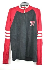 Bugle Boy Mens Mock Collar Zip Front Cotton Pullover 77 Graphic Print Size 2X - Picture 1 of 10