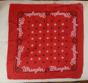 Wrangler rot Baumwolle Bandana Taschentuch Stange 19" EUC Western Cowboy Vintage - Bild 1 von 3