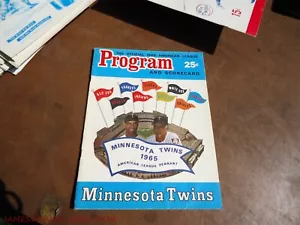 1966 MINNESOTA TWINS DETROIT TIGERS PROGRAM SCORECARD - Picture 1 of 2