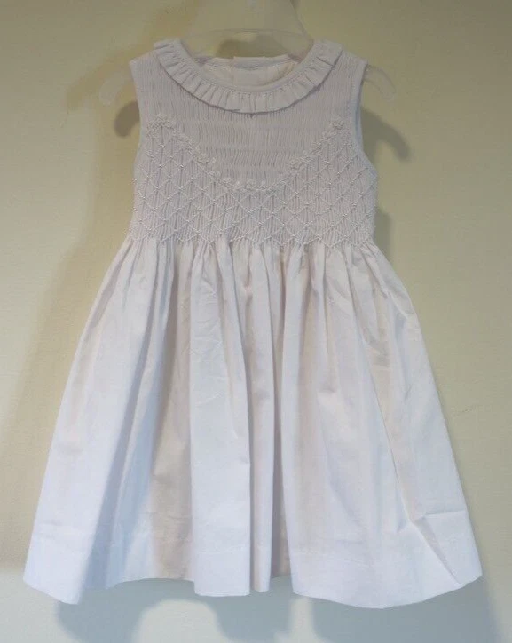 全新带标签 Mom & Me 缩褶串珠紧身连衣裙女孩尺寸 3 个月 — 第 1/3 张图片