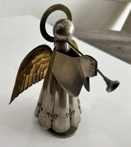 Vintage Mid Century Brass Angel Music Box Made in China - Picture 1 of 6
