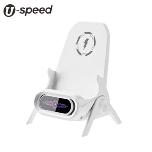 Portable Mini Wireless Charger Desk Mobile Phone Fast-Holder Charge 3D Sound - Picture 1 of 8