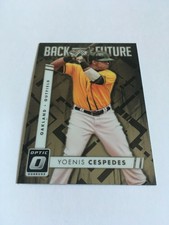 2016 Donruss Optic Yoenis Cespedes Back To The Future Insert Oakland Athletics