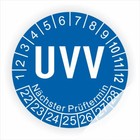 Prüfplaketten Geprüft nach UVV 40 Stück Blau Ø: 30mm
