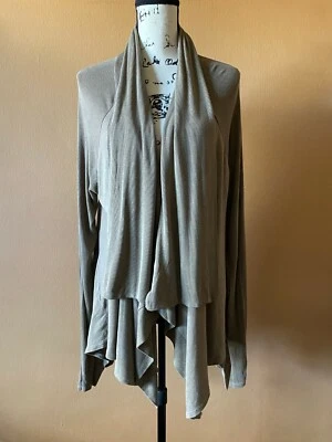 Suéter Cárdigan Feel The Piece Beige Rayón Algodón Frente Abierto Talla Única Foto 1 de 4