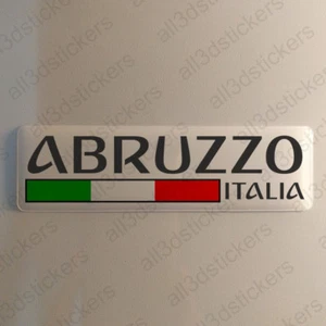 Abruzzo Italia Adesivi Adesivo Bandiera 120x30mm Resinati 3D Resinato Auto - Imagen 1 de 1