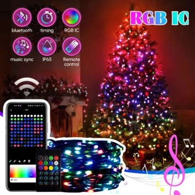 SALE RGBIC LED Christmas Lights - Smart APP/Remote, USB Fairy Tree Decor Garland - Image 1 of 4