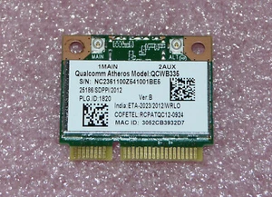Qualcomm Atheros QCWB335 WLAN WiFi Mini PCI-E 802.11n Acer Aspire E5-771 E5-771G - Bild 1 von 2