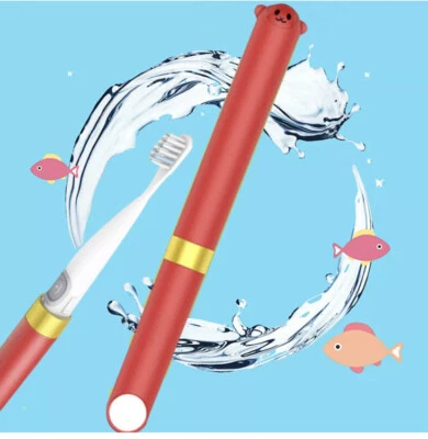 IITE Sonic Electric Toothbrush WATERPROOF Soft Vibrating Kids brush Red NIB bear - Image 1 of 3