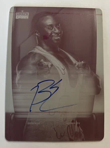 2021 Topps Undisputed WWE BIG E On Card AUTO Printing Plate 1/1 The New Day - Picture 1 of 2