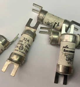 32A 550V HRC A1 Fuse Offset Bolted Tag 55x14mm 80kA gG BS88 NITD32 - Picture 1 of 3