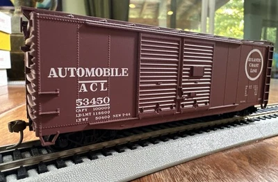 Accurail HO Kit #3020 40’ Dbl Dr Steel Box Car A. C. L. Auto 53450 Assembled NY - Image 1 of 4