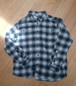 Columbia Shirt Mens XL Gray Black Plaid Long Sleeve Button Up  - Picture 1 of 5