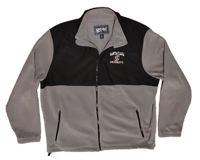 Chaqueta para hombre Santa Clara University Broncos Gear talla XXL gris negro polar cremallera Foto 1 de 4