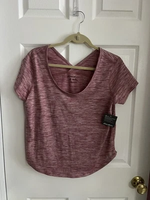 Camiseta para mujer Eddie Bauer pequeña grande rosa jaspeado manga corta secado gratis nueva con etiquetas Foto 1 de 4