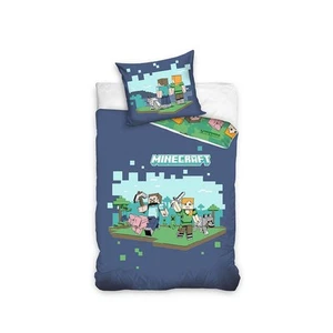 Juego De Ropa De Cama Para Niños Minecraft Con Edredón Reversible De Algodón - Imagen 1 de 1