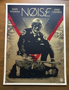 Shepard Fairey Obey RIOT COP Signed Numbered Screen Print 100/400 - Picture 1 of 3