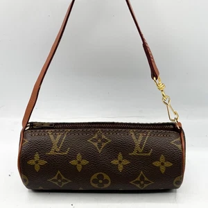 LOUIS VUITTON Vintage Monogram Pouch for Papillon Hand Bag Brown From Japan Used - Picture 1 of 8