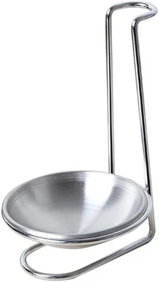 Supporto per mestolo da zuppa in acciaio inox con ciotola e manico lungo vertica - Immagine 1 di 4